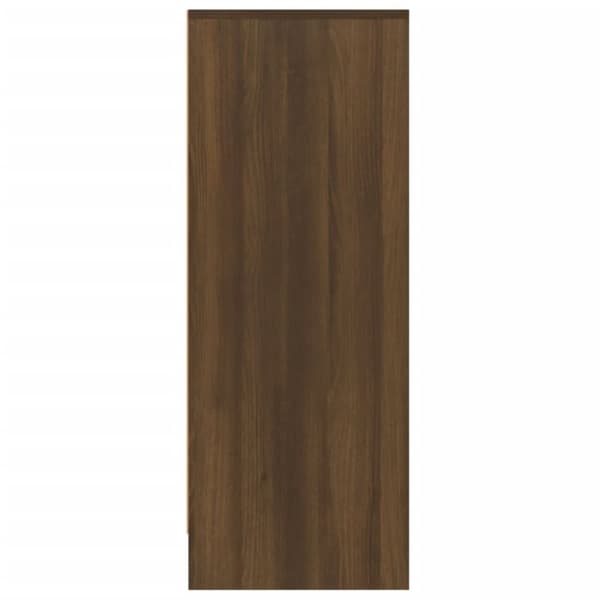 skoskab 60x35x92 cm konstrueret træ brun egetræsfarve