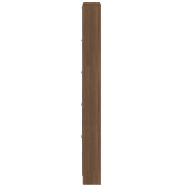 skoskab 59x17x169 cm konstrueret træ brun egetræsfarve