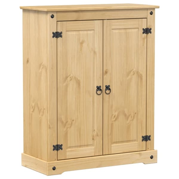 skoskab Corona 86x38,5x108 cm massivt fyrretræ