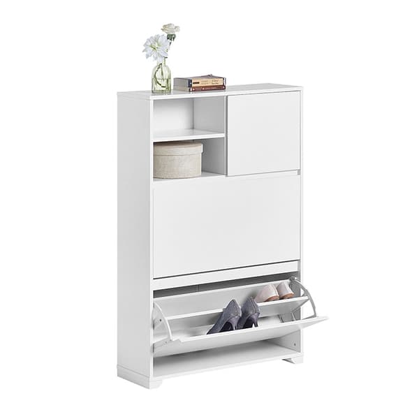 Rootz skoskabsvipper - Skoopbevaring - Skoopbevaring - Pladsbesparende design - Kan monteres på væg - Alsidig opbevaring - 71 cm x 118 cm x 24 cm
