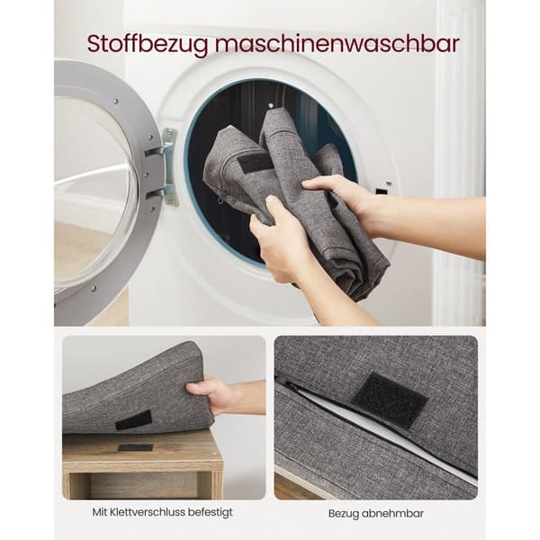 Rootz skobænk med opbevaring - Entryway Organizer - Skostativ - Spånpladekonstruktion - Skumpude - 30cm x 105cm x 48cm