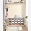 Miniatyrbillede 3 af 8: Rootz Skobænk Organizer - Entryway Opbevaringsbænk - Skostativ - Spånpladeskum - Hvid-Grå - 105 cm x 30 cm x 48 cm - 200 kg Max belastningskapacitet