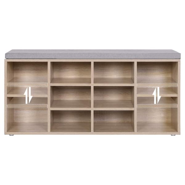 Rootz Shoe Bench - Skostativ - Skoorganisator - Pladsbesparende - Opbevaringsløsning - Alsidigt design - 104 cm x 30 cm x 48 cm