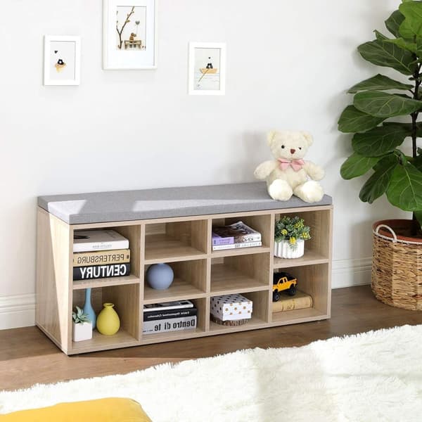 Rootz Shoe Bench - Skostativ - Skoorganisator - Pladsbesparende - Opbevaringsløsning - Alsidigt design - 104 cm x 30 cm x 48 cm