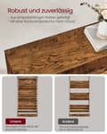 Miniatyrbillede 6 af 7: Rootz Vintage Brown Skoskab - Opbevaringsorganisering - Spånplademateriale - 75 kg Kapacitet - 24 x 60 x 130 cm - Entrémøbler - 24,7 kg Vægt - Anti-ti