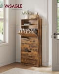 Miniatyrbillede 2 af 7: Rootz Vintage Brown Skoskab - Opbevaringsorganisering - Spånplademateriale - 75 kg Kapacitet - 24 x 60 x 130 cm - Entrémøbler - 24,7 kg Vægt - Anti-ti