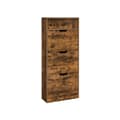 Miniatyrbillede 1 af 7: Rootz Vintage Brown Skoskab - Opbevaringsorganisering - Spånplademateriale - 75 kg Kapacitet - 24 x 60 x 130 cm - Entrémøbler - 24,7 kg Vægt - Anti-ti