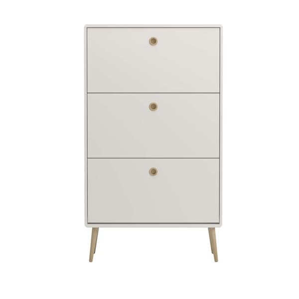 Softline skoskap 6 klaffdører hvit.
