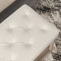 Miniatyrbillede 8 af 10: Rootz bænk med opbevaringsplads - Vintage skobænk - Gangbænk - Elegant design - Knapsyning - Gummitrætræ - 115 cm x 40 cm x 48 cm - Cremehvid