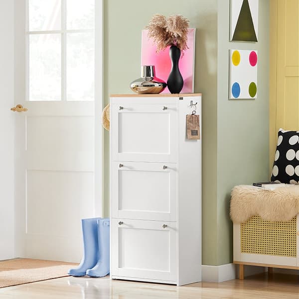 Rootz Moderne skoskab - Skoopbevaring - Skoopbevaring - Pladsbesparende design - Kan monteres på væg - Robust konstruktion - 59 cm x 116 cm x 26 cm