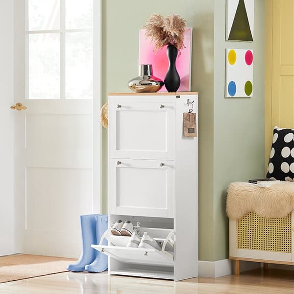 Rootz Moderne skoskab - Skoopbevaring - Skoopbevaring - Pladsbesparende design - Kan monteres på væg - Robust konstruktion - 59 cm x 116 cm x 26 cm