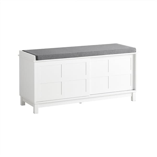 Rootz Skobänk med förvaring - Sittande byrå - Entrébänk - Stor kapacitet - Mångsidig användning - Bekväm kudde - 114cm x 53cm x 40cm