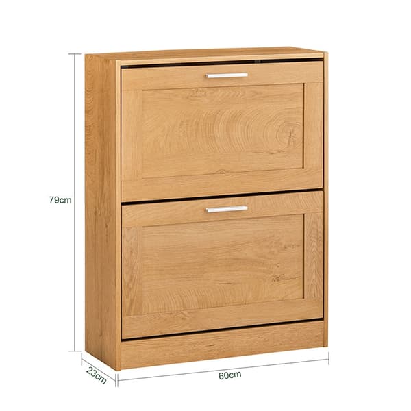Rootz-kenkäkaappi kallistuslukolla - Kengänkippi - Kenkäkaappi - Seinäkiinnitys - Monikäyttöinen - MDF- ja PB-materiaali - 60 cm x 79 cm x 23 cm