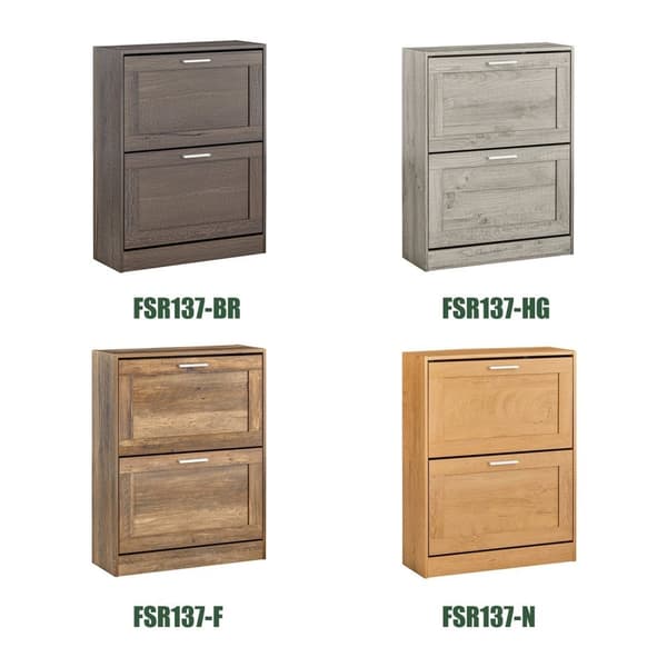 Rootz-kenkäkaappi kallistuslukolla - Kengänkippi - Kenkäkaappi - Seinäkiinnitys - Monikäyttöinen - MDF- ja PB-materiaali - 60 cm x 79 cm x 23 cm