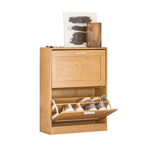 Rootz-kenkäkaappi kallistuslukolla - Kengänkippi - Kenkäkaappi - Seinäkiinnitys - Monikäyttöinen - MDF- ja PB-materiaali - 60 cm x 79 cm x 23 cm