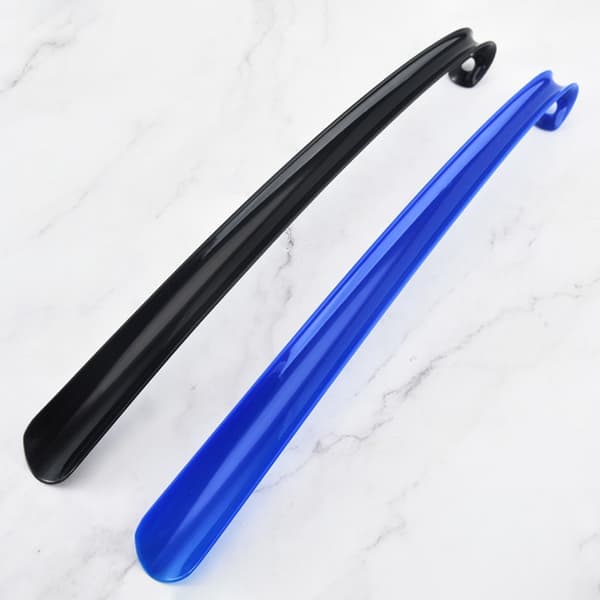2 stk Plast Skohorn Langt Håndtag - Sort