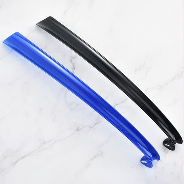 2 stk Plast Skohorn Langt Håndtag - Sort