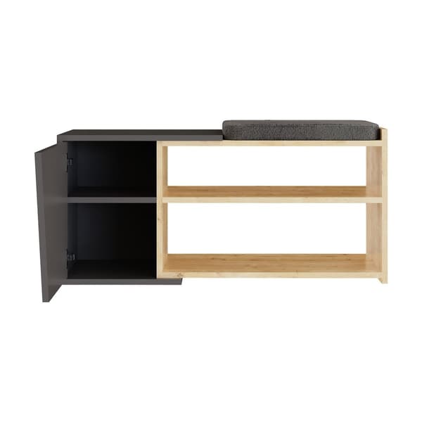 Chic Home Samuli kenkäkaappi 104x47xK37 cm, ruskea/harmaa