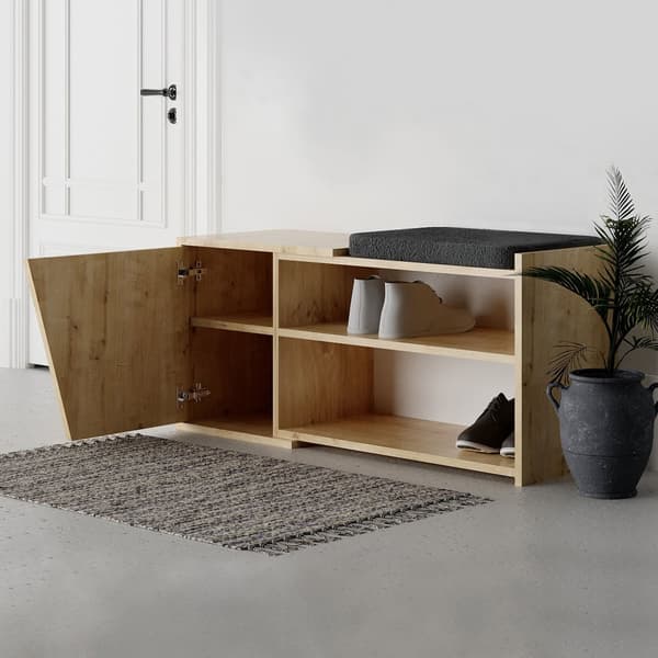 Chic Home Samuli kenkäkaappi 104x47xK37, vaaleanruskea