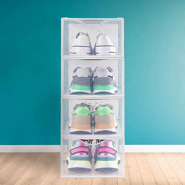 Stackable shoe box Max Home Hvid 6 enheder polypropylen ABS 23 x 14,5 x 33,5 cm