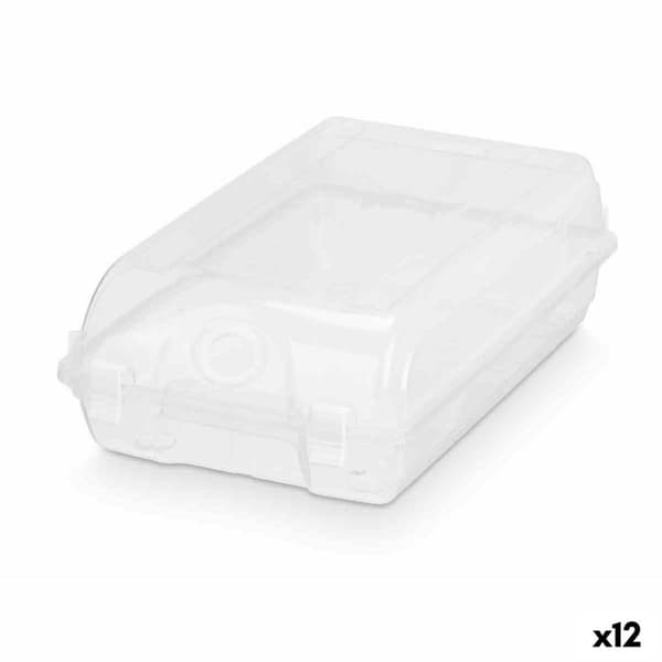 Stapelbar skokartong Transparent Plast 19 x 10,5 x 33 cm (12 antal)