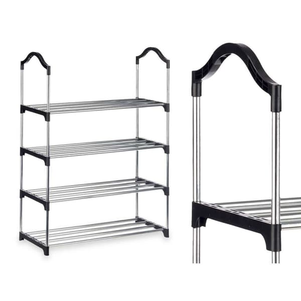Skostativ Kipit 1063 Sølvfarvet 76 x 26 x 58 cm 4 Hylder