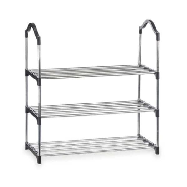 Skostativ Kipit 1064 Sølvfarvet 58 x 26 x 58 cm 3 Hylder