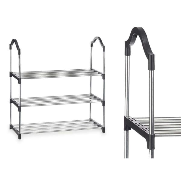 Skostativ Kipit 1064 Sølvfarvet 58 x 26 x 58 cm 3 Hylder