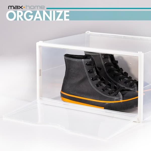 Stackable shoe box Max Home Hvid 6 enheder polypropylen ABS 35 x 18,5 x 27 cm