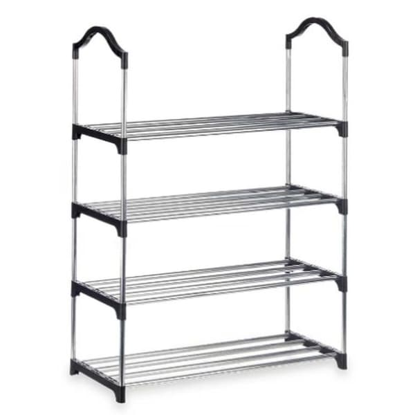 Kenkäteline Kipit 1063 Hopeinen 76 x 26 x 58 cm 4 Hyllyt