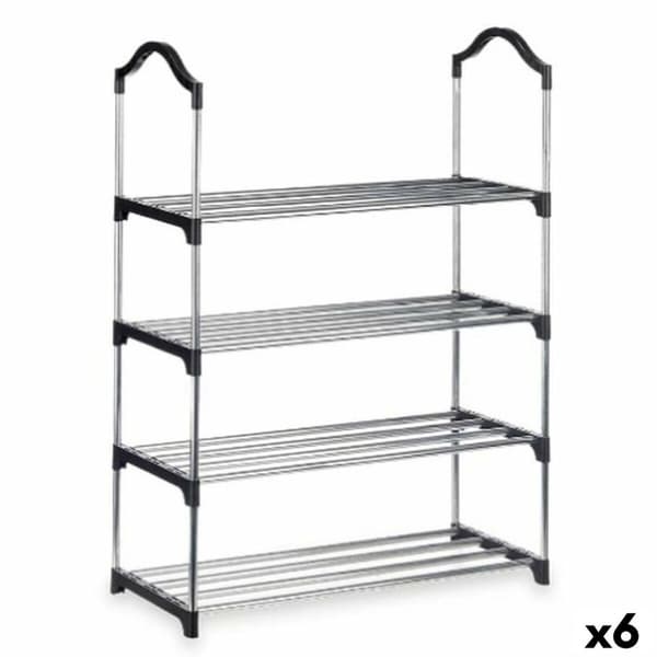 Kenkäteline Kipit 1063 Hopeinen 76 x 26 x 58 cm 4 Hyllyt