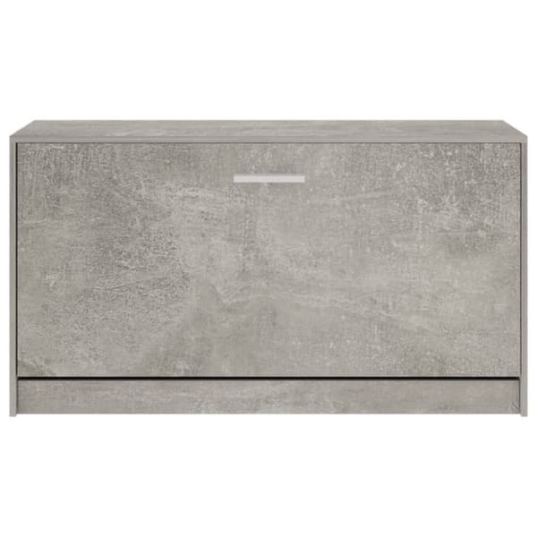 skobænk 80x24x45 cm konstrueret træ betongrå