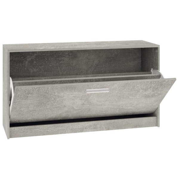 skobænk 80x24x45 cm konstrueret træ betongrå