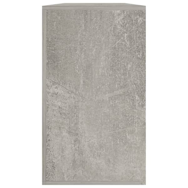 skobænk 80x24x45 cm konstrueret træ betongrå