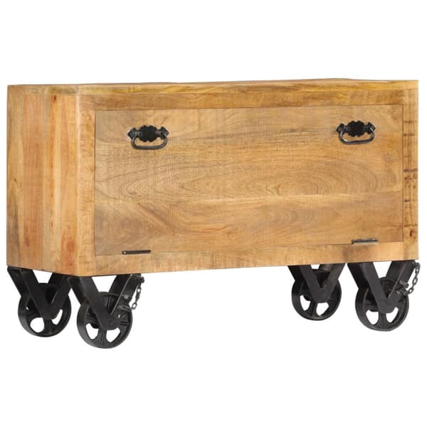 Skoskåp 86x35x55 cm massivt mangoträ