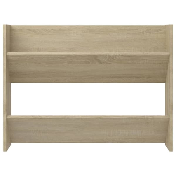 væghængt skoskab 80x18x60 cm konstrueret træ sonoma-eg