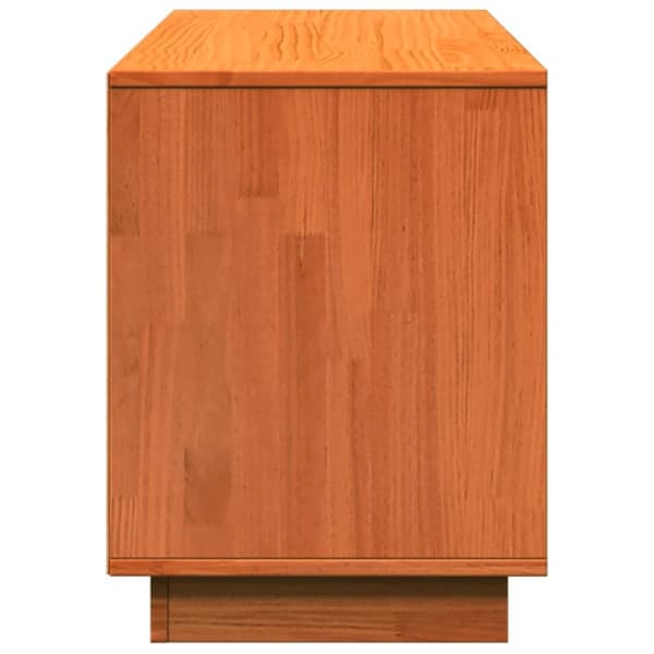 Tv-bänk vaxbrun 110x34x45 cm massiv furu
