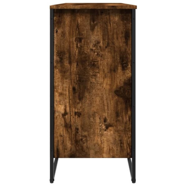 skoreol 80x38x78 cm konstrueret træ røget egetræsfarve