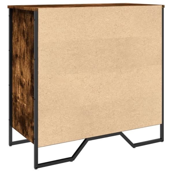 skoreol 80x38x78 cm konstrueret træ røget egetræsfarve