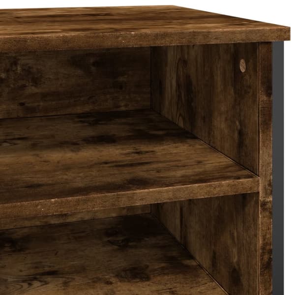 skoreol 80x38x78 cm konstrueret træ røget egetræsfarve