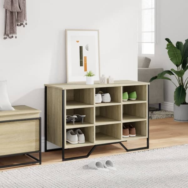 skoreol 90x38x61,5 cm konstrueret træ sonoma-eg