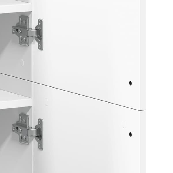 skoskab 80x39x178 cm konstrueret træ hvid