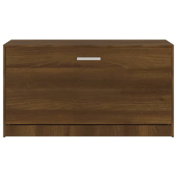 Skobänk brun ek 80x24x45 cm konstruerat trä