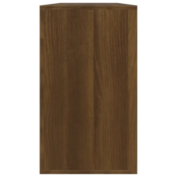 Skobänk brun ek 80x24x45 cm konstruerat trä