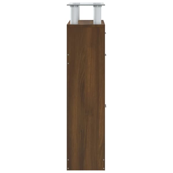 Skoskåp brun ek 63x24x104 cm konstruerat trä