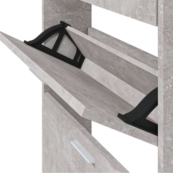 skoskab 59x17x108 cm konstrueret træ betongrå
