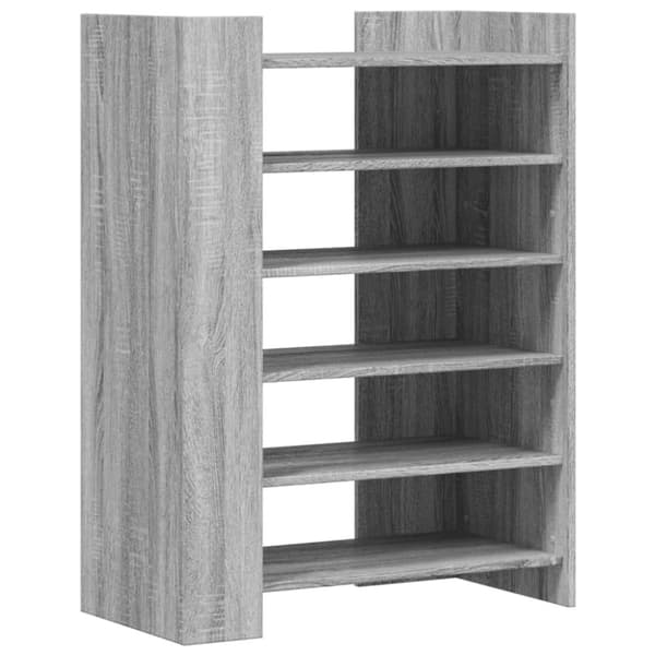 skoskab 74,5x37,5x100 cm konstrueret træ grå sonoma-eg