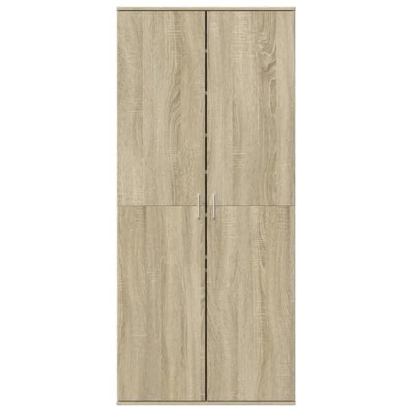 skoskab 80x39x178 cm konstrueret træ sonoma-eg