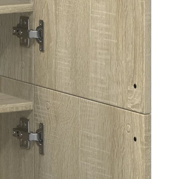 skoskab 80x39x178 cm konstrueret træ sonoma-eg