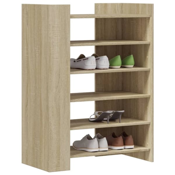 skoreol 74,5x37,5x100 cm konstrueret træ sonoma-eg
